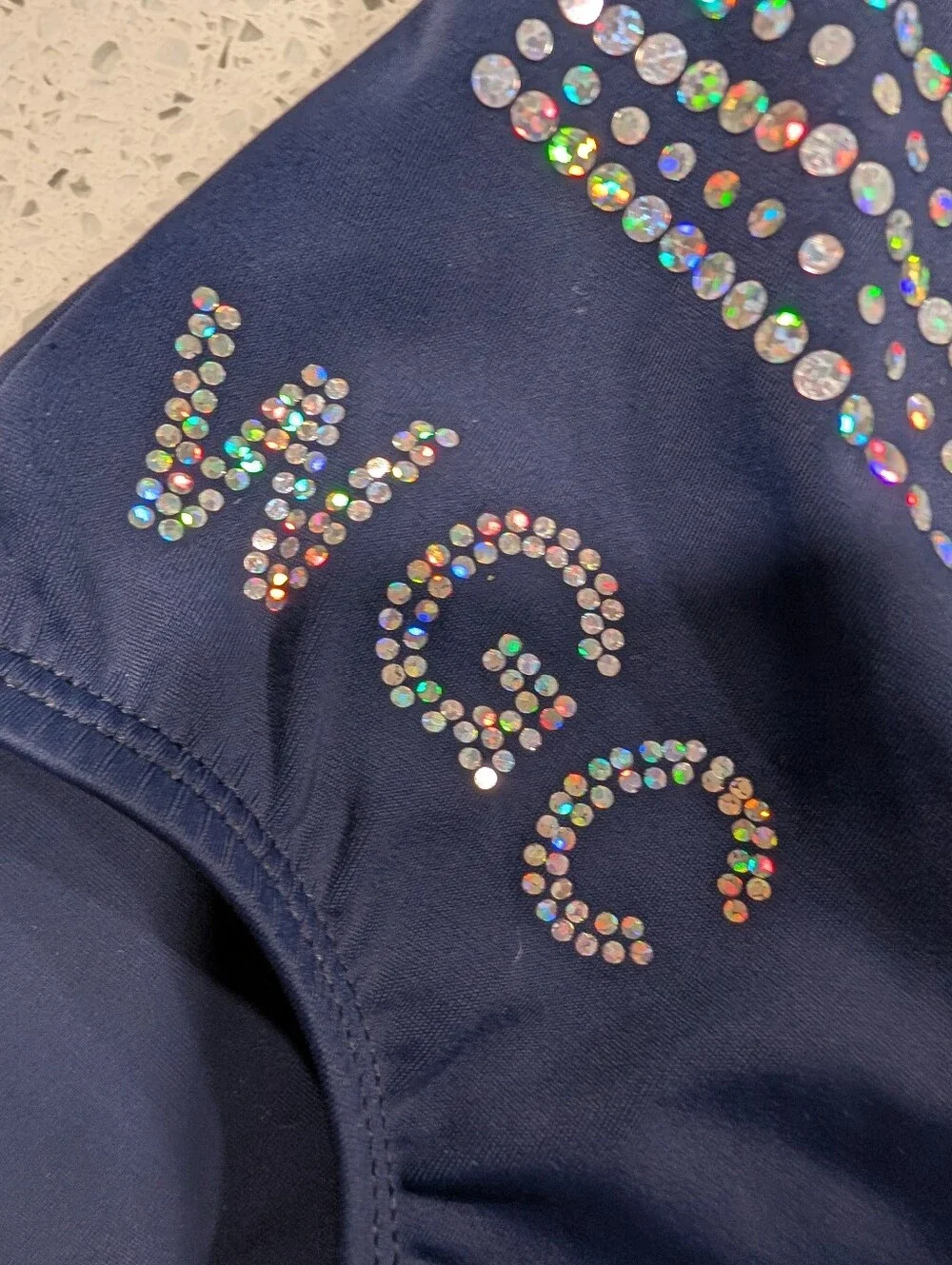 COMPETITION GK ELITE Gymnastics Dance Leotard Extra Small CXS Emergence SEQUINS